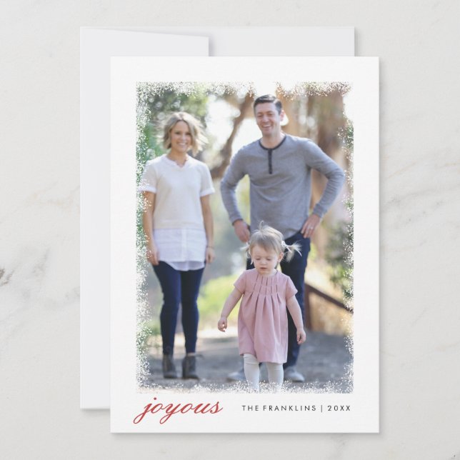 Carte de vœux festive avec photo (Devant)
