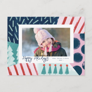 Carte de vœux festive colorée de vacances Photo