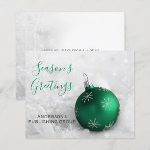 Carte de vœux festive de l'entreprise Ornement Ver