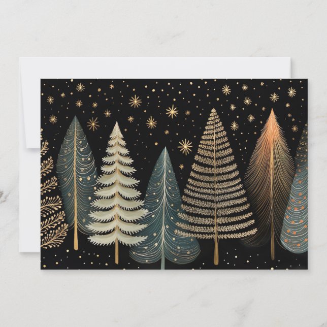 Carte de voeux Festive et élégante Arbre de Noël (Devant)