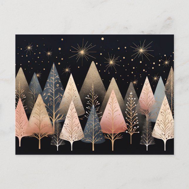 Carte de voeux Festive et élégante Arbre de Noël (Devant)
