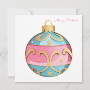 Carte de vœux festive et élégante Boule de Noël 