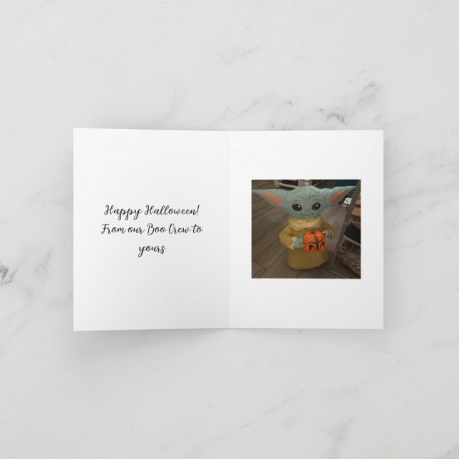 Carte de vœux festive pliée Halloween (Intérieur)