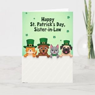 Carte de vœux festive pour animaux