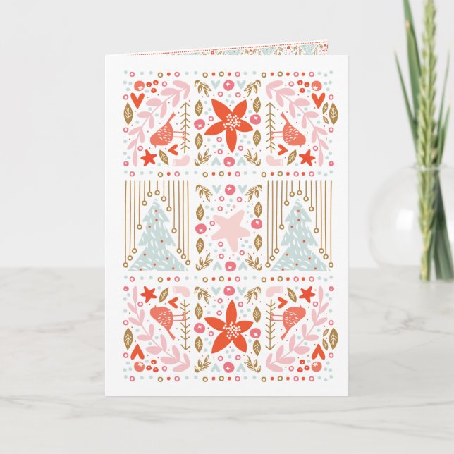 Carte de voeux Festive Pretty Folded (Devant)