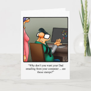 Carte de voeux fête des pères Humour