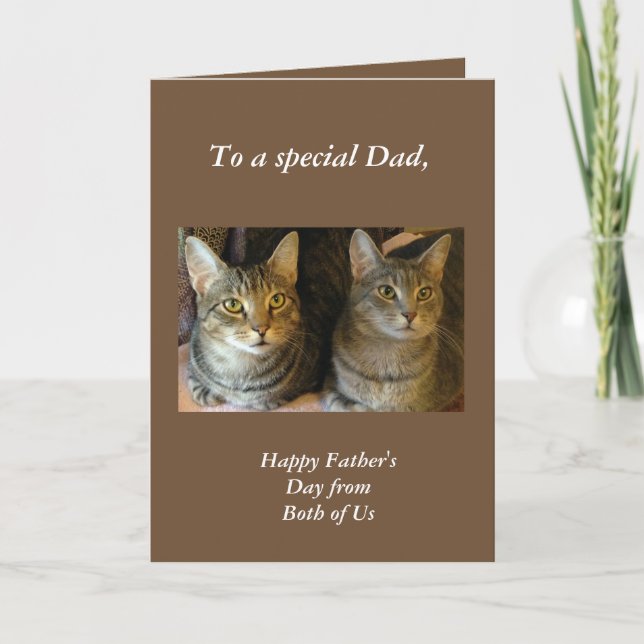 Carte de voeux Fête des pères Tabby Cats (Devant)