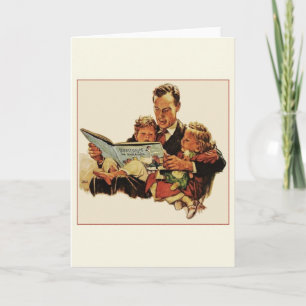 Carte de voeux Fête des pères Vintage