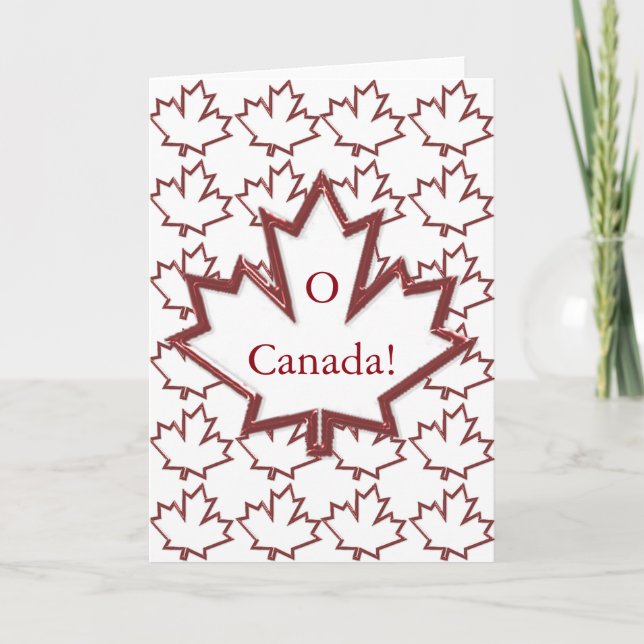 Carte de voeux Feuille d'érable canadienne (Devant)