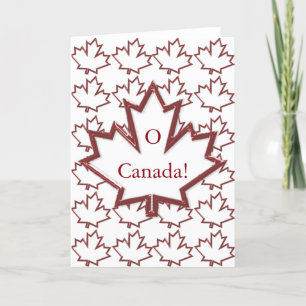 Carte de voeux Feuille d'érable canadienne