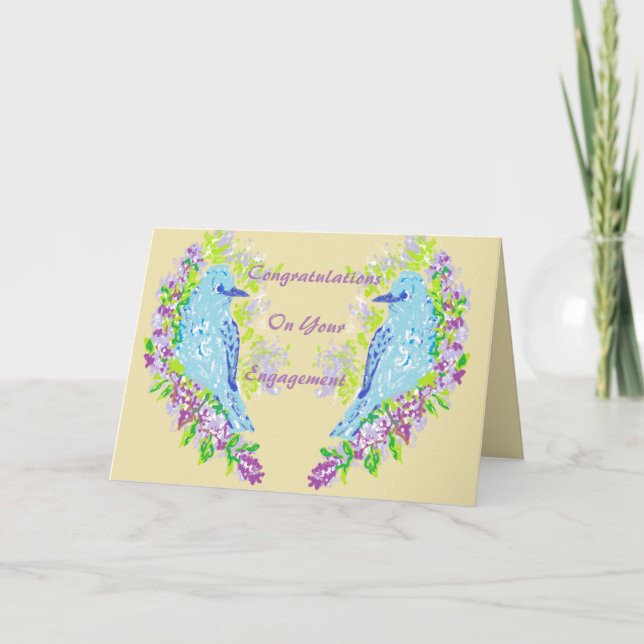 Carte de voeux Fiançailles : Fiançailles ou Mariag (Devant)