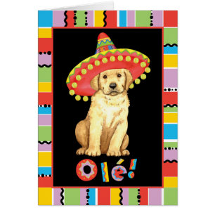 Carte de voeux Fiesta Yellow Lab