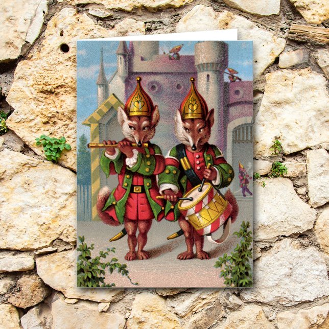 Carte de voeux Fife & Drum Foxes (Créateur téléchargé)