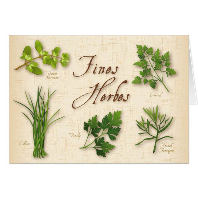 Carte de voeux Fines Herbs Recette (Devant horizontal)