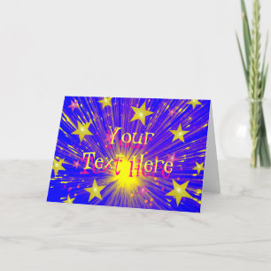 Carte de voeux Firework 'Your Text'