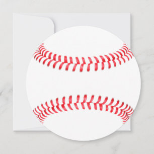 Carte de vœux fixe ronde personnalisée de baseball