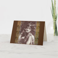 carte de voeux flapper girl
