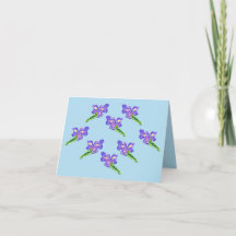Carte de vœux : Fleurs d'Iris
