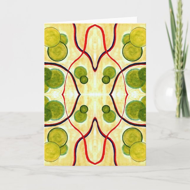 Carte de voeux Float Crème Verte (Devant)