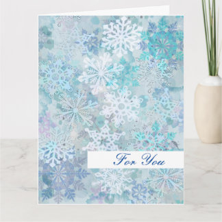 Carte de vœux flocons de neige