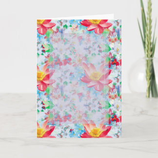 Carte de voeux florale D3 personnalisable