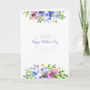 Carte de voeux florale de la fête des mères (Photo