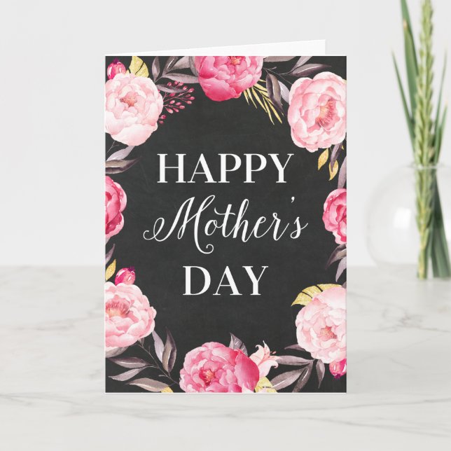 Carte de voeux florale du jour de mère du tableau (Devant)
