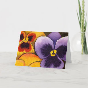 Carte de voeux florale "Pansy #1"