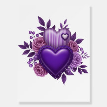 Carte de vœux florale Purple Heart