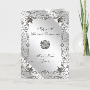 Carte de voeux Flourish Diamond 60e Anniversaire