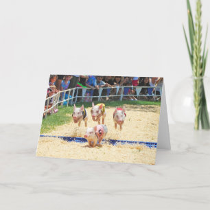 Carte de voeux Flying Pig