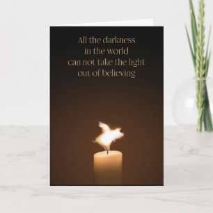 Carte de voeux Flying Pig Candle Flame