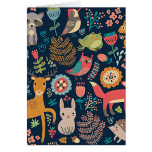 Carte de voeux Forest Friends
