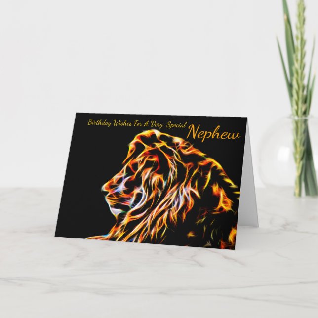 Carte de voeux fractée du lion Nephew (Devant)