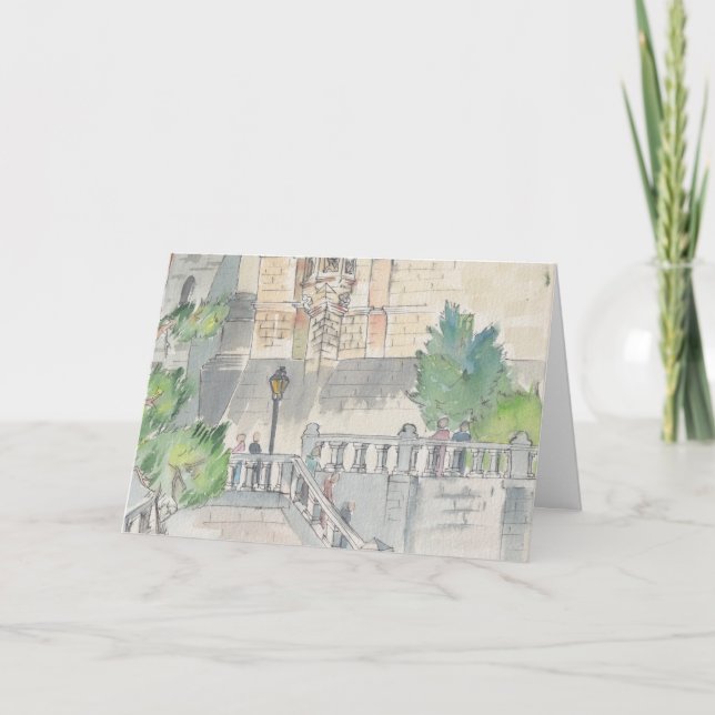 Carte de voeux "France" Aquarelle (Devant)