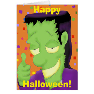 Carte de voeux Frankencool Halloween