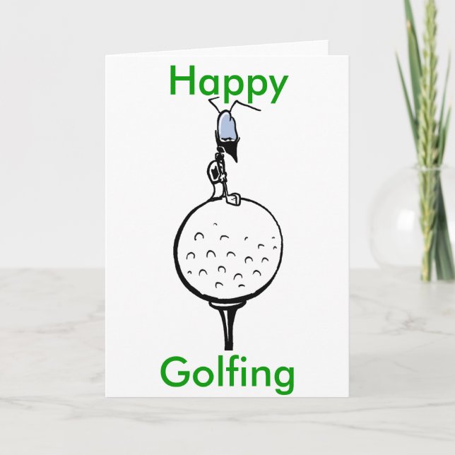 Carte de voeux Funny Golf (Devant)