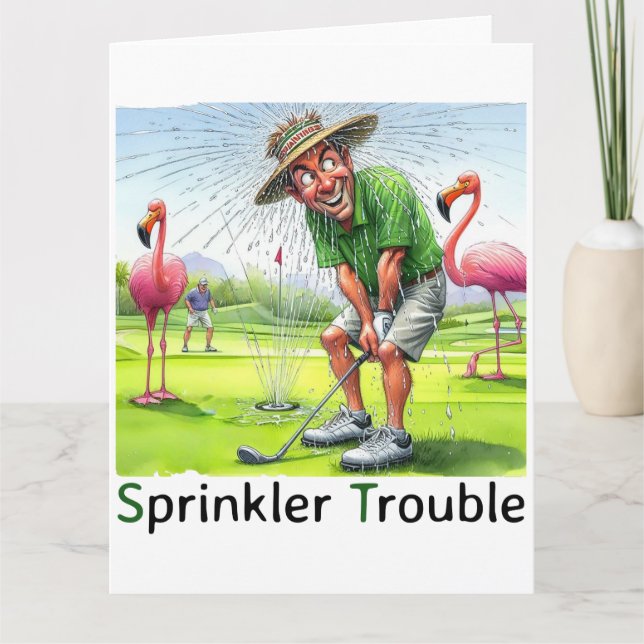 Carte de voeux Funny Golf (Devant)