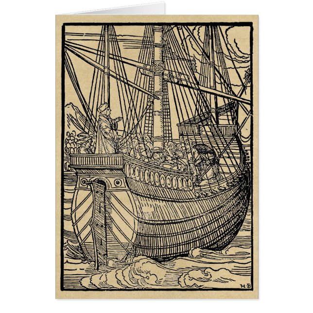 Carte de voeux Galleon Sailing Ship (Devant)