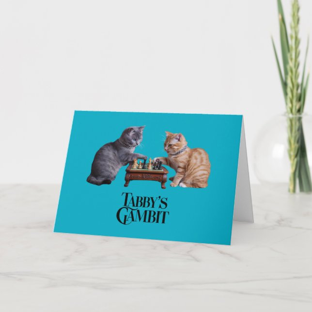 Carte de voeux Gambit de Tabby (Devant)
