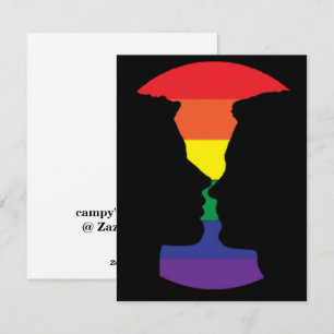 Carte de vœux gay bisou