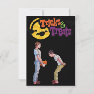 Carte de voeux Gay Halloween Tricks et Traitements