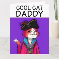 CARTE DE VŒUX GÉANTE PIRATE CHAT POUR LA FÊTE DES