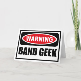 Carte de voeux GEEK de BANDE Avertissement
