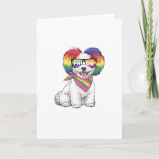Carte de vœux générale LGBTQ+ - Chiots arc-en-ciel