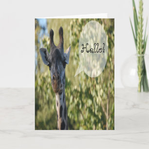 Carte de vœux girafe