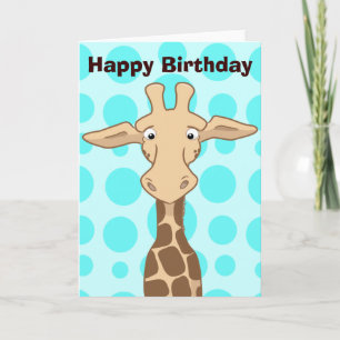Carte de vœux girafe