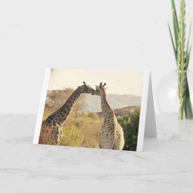Carte de voeux Giraffe - Stick Your Neck Out (Devant)