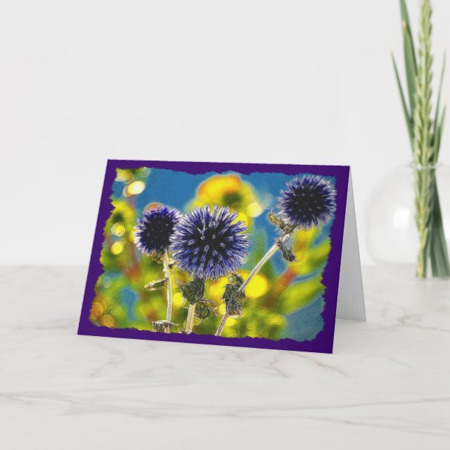 Carte de voeux GLOBE THISTLE (Devant)