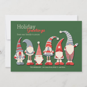 Carte de voeux Gnome Family Holiday